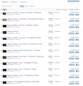 CONTAS LEVEL 30 - League of Legends LOL