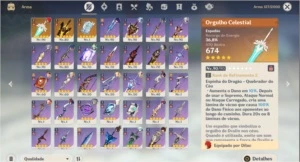 conta ar 56 9 personagens t5 3 armas t5 late game - Genshin Impact