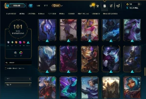 Prata 3 com TODOS os Champs e 101 Skins  ( MID / JG / TOP ) - League of Legends LOL