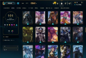 Prata 3 com TODOS os Champs e 101 Skins  ( MID / JG / TOP ) - League of Legends LOL
