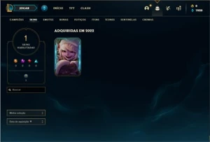 Conta Platina 1 com 23 Champs e 1 Skin + 16 Fragmentos - League of Legends LOL