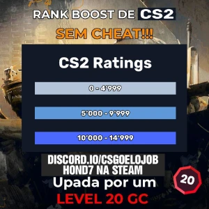 RANK BOOST I ELOJOB - SUBIR DE PATENTE! SEM CHEAT! LEVEL 20 - Counter Strike CS