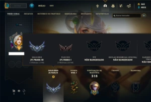 Conta prata 3 com 85 Champs e 150 Skins ( MAIN SUP / ADC ) - League of Legends LOL