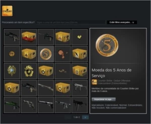 Conta Steam CSGO, Prime, medalhas 5 anos, 2020 e inventario - Counter Strike