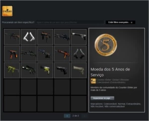 Conta Steam CSGO, Prime, medalhas 5 anos, 2020 e inventario - Counter Strike