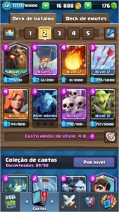 Conta clash royale, lv 12 com lendárias lv 11