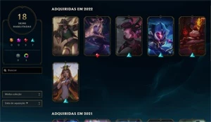 Conta OURO I main suporte com 67% de WR - League of Legends LOL