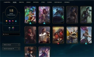Conta OURO I main suporte com 67% de WR - League of Legends LOL