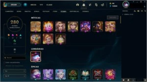 Conta TOP com 995 Skins - League of Legends LOL