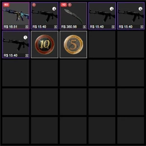 CSGO PRIME SKIN DE FACA E ARMAS LVL 15 GC PRATA4 18 ANOS - Counter Strike