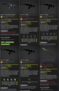 CSGO PRIME SKIN DE FACA E ARMAS LVL 15 GC PRATA4 18 ANOS - Counter Strike