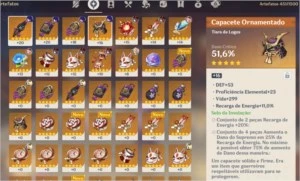 Conta Genshin Impact HuTao, Shogun Raiden (Baal), Mona...