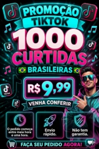 TIKTOK - 1000 Curtidas BR - Redes Sociais