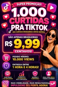 TIKTOK - 1000 Curtidas BR