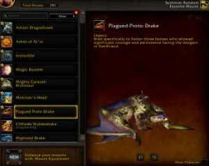 Conta Com brutossauro, galo magico e Plagued Proto drake! - Blizzard
