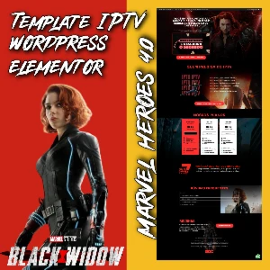 Pagina IPTV Elementor Viuva Negra Marvel Heroes 4.0 - Outros