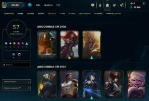 Conta Lol Platina, 22 Skins, Ultimate, 15K Ea, Honra 4 - League of Legends