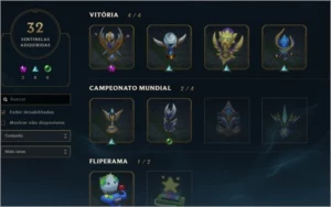 Conta lol muito 371 skins todos champs platina 3 - League of Legends