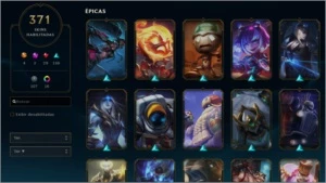 CONTA LOL|  D4/D3 |  LV 416 |  371 SKINS - League of Legends