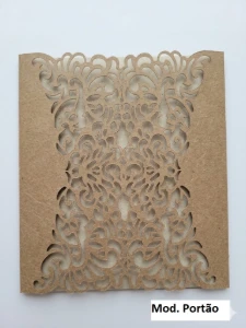 Kit 10 Envelopes Rendados para Convite em Kraft - Artesanato e Personalizados