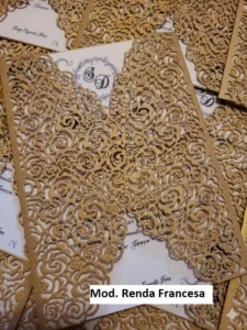 Kit 10 Envelopes Rendados para Convite em Kraft - Artesanato e Personalizados