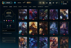 Unranked com TODOS os champs e 400 Skins ( MAIN ADC ) - League of Legends LOL