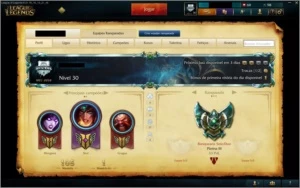 Conta no League of Legends Platina 3 LOL