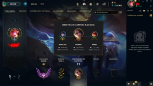 Conta mestre lol 71% winrate, top 5 samira world - League of Legends