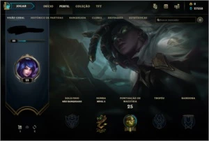 CONTA UNRAKED LEAGUE OF LEGENDS LOL