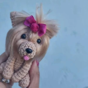Chaveiro Yorkshire Terrier em Crochê - Artesanato e Personalizados