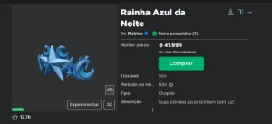 Limited rainha azul da noite - Roblox
