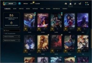 Conta diamante 4 barata com 1 skin e 29 champs - League of Legends LOL