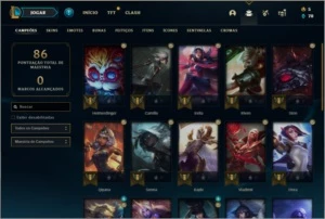 Conta diamante 4 barata com 1 skin e 29 champs - League of Legends LOL