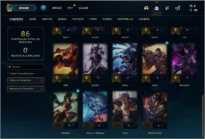 Conta diamante 4 barata com 1 skin e 29 champs - League of Legends LOL
