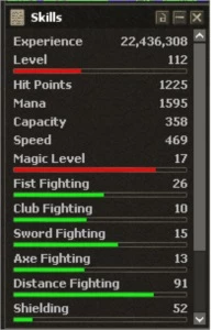 RP lvl 112 SKILL 91 (QUASE 92) - MEDIVIA DESTINY! - Tibia
