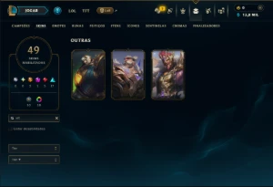 Esmeralda 4 com 125 Champs e 49 Skins - League of Legends LOL