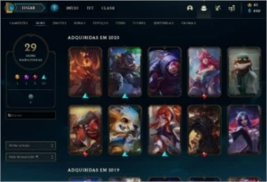 CONTA EX PLATINA 4 2020 57 CHAMP 29 SKINS - League of Legends LOL