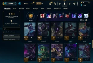 Diamante 4 com 50 Champs e 22 Skins + Ryze Triunfante - League of Legends LOL