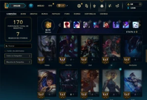 Diamante 4 com 50 Champs e 22 Skins + Ryze Triunfante - League of Legends LOL