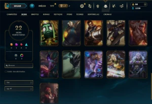 Diamante 4 com 50 Champs e 22 Skins + Ryze Triunfante - League of Legends LOL