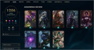 Conta league of legends lvl 30 + de 1000 skins LOL