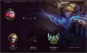 Conta League of Legends - Platina 5 LOL