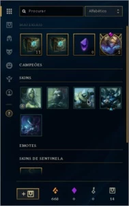 Conta League of Legends - Platina 5 LOL
