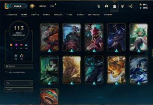 Unranked com 150 Champs e 113 Skins ( MAIN JG / ADC / SUP ) - League of Legends LOL
