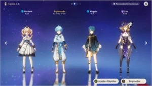 Genshin Impact AR22 Fischl-Xingqiu,Barbara,chongyun,Noelle