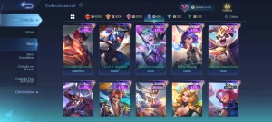 Mobile legends conta +350 skins