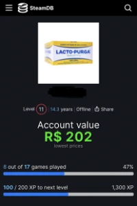 Conta Steam 14 anos com medalha de 5 e 10 anos CS com jogos - Counter Strike