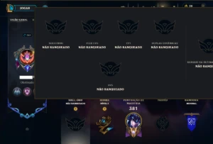 Unranked com 150 Champs e 135 Skins ( ADC / MID  / TOP ) - League of Legends LOL