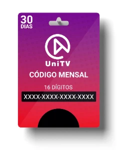 UniTV Recarga mensal 30 dias - Gift Card
