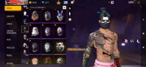 Top criminal dourado, coelhao do Black, numa preto e branco - Free Fire